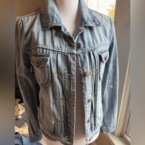 J Crew light blue denim jacket